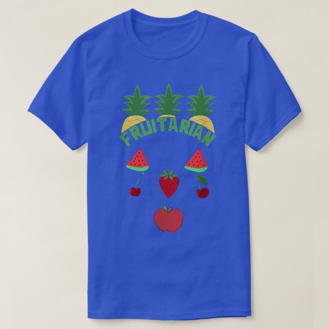 Fruitarian Fruits Vegan Face Diet Funny  T-Shirt (Design Front)