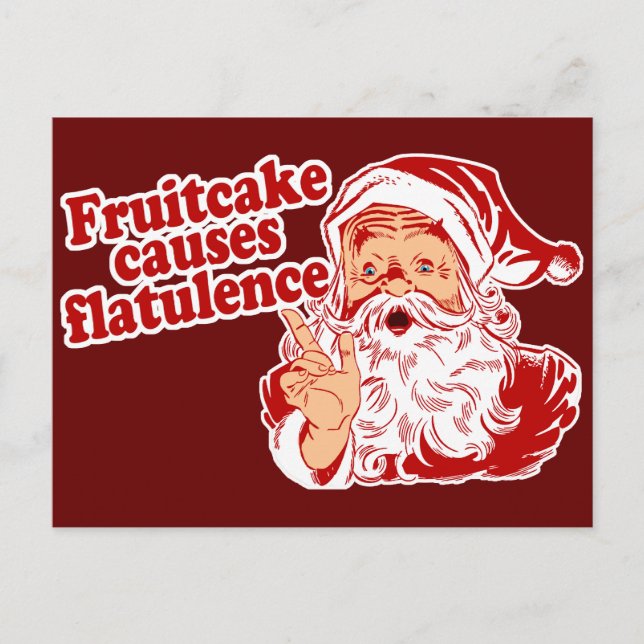 Fruitcake Causes Flatulence Postcard (Front)