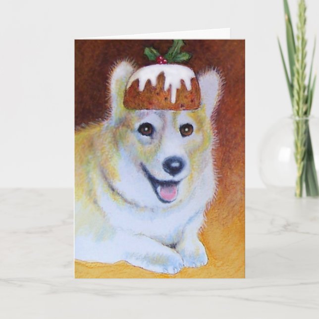 Fruitcake Plum Pudding Christmas Card (Front)