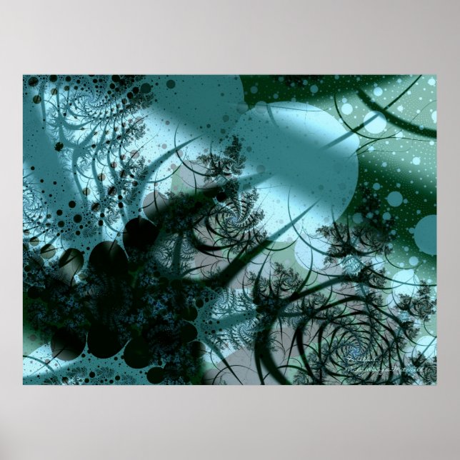 Fruitful Cool Abstract Fine Art Fractal Poster (Front)