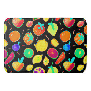 Fruitful Neon Visions Design Bath Mat