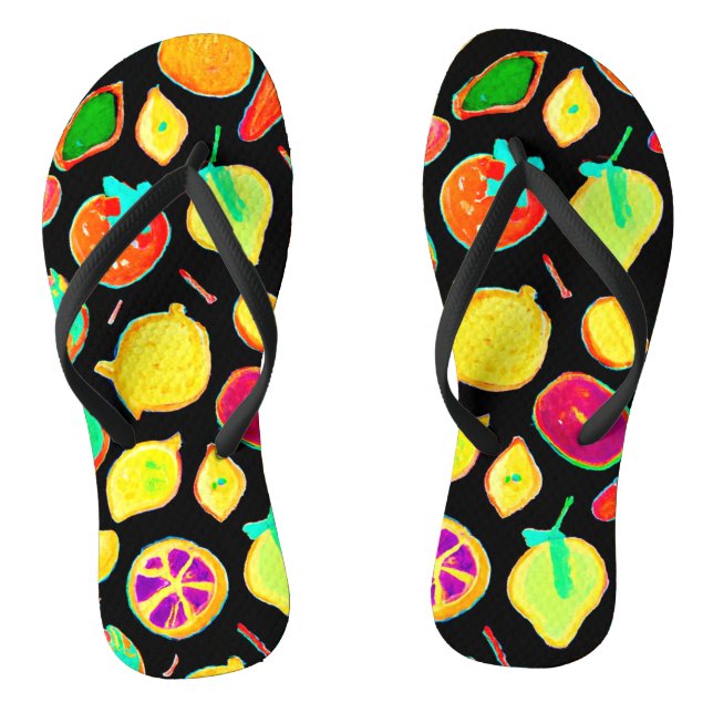 Fruitful Neon Visions Design Thongs (Footbed)