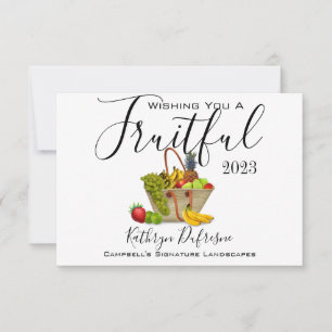 "Fruitful New Year" Business/Company ll Thank You Card