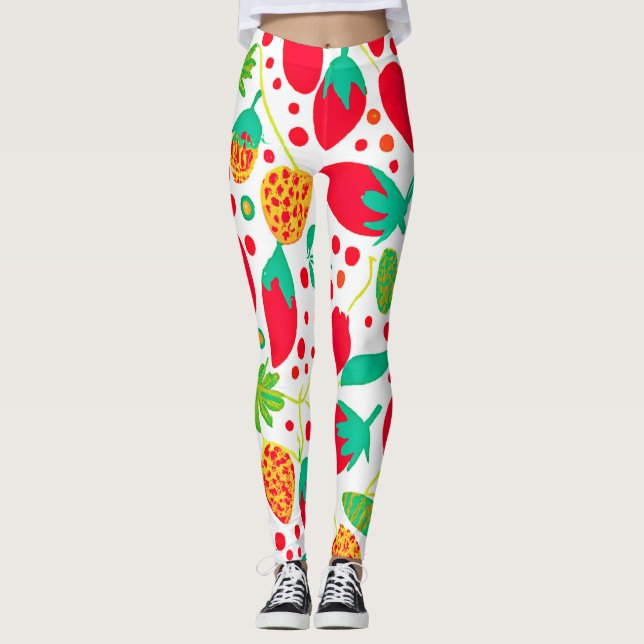 Fruitful Palette Vivid Pattern Leggings (Front)