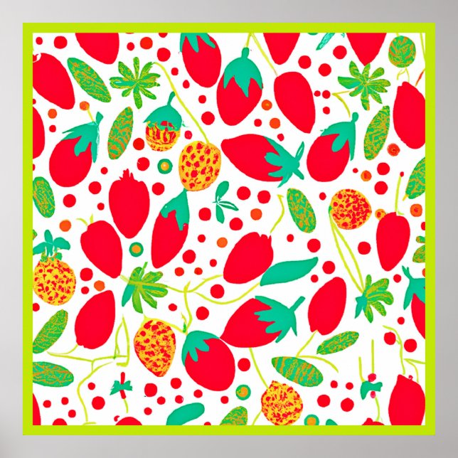 Fruitful Palette Vivid Pattern Poster (Front)