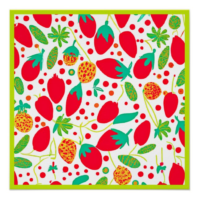 Fruitful Palette Vivid Pattern Poster (Front)