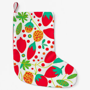 Fruitful Palette Vivid Pattern Small Christmas Stocking