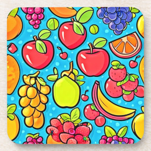 Fruitful Pattern Design Coaster