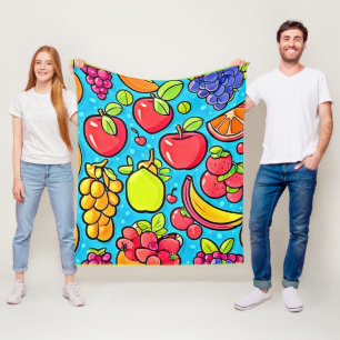 Fruitful Pattern Design Fleece Blanket
