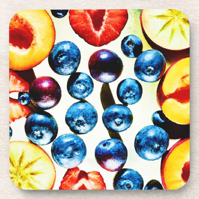 Fruitful Vibrance Pattern Coaster (Front)