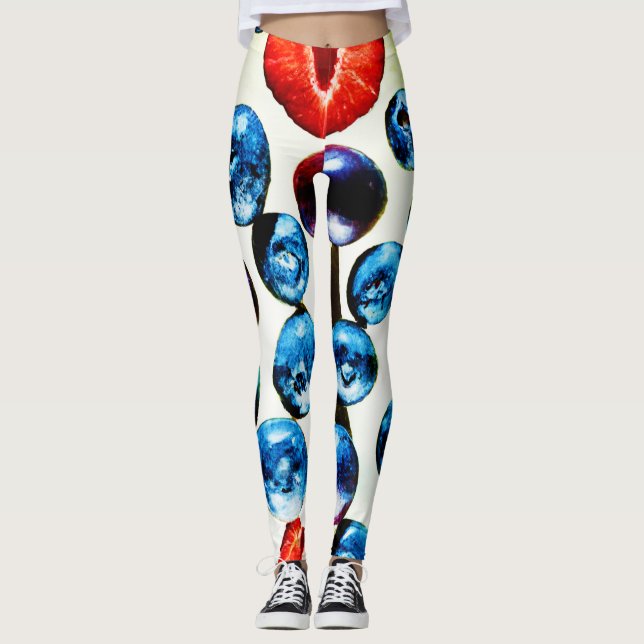 Fruitful Vibrance Pattern Leggings (Front)