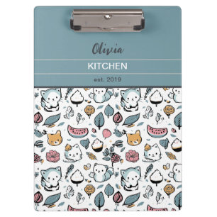 Fruits and cats clipboard