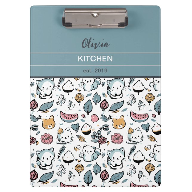 Fruits and cats clipboard (Front)