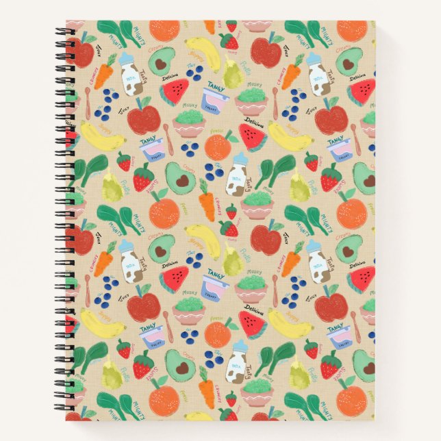 Fruits and veg Spiral Notebook (Front)