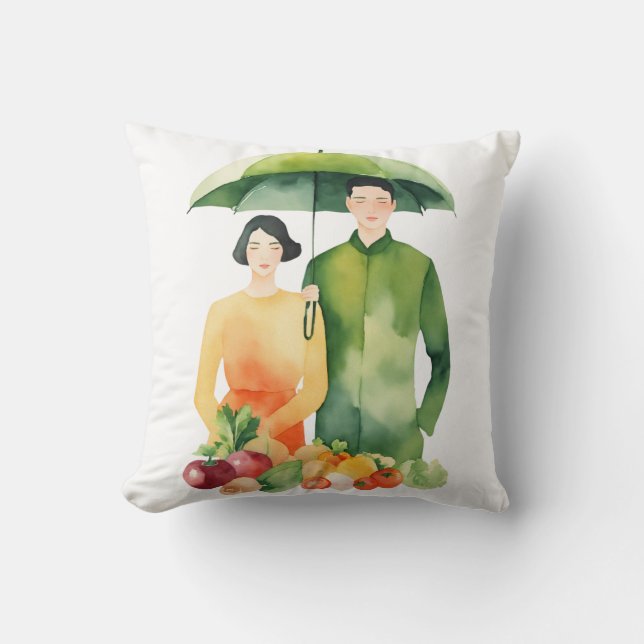 fruits and vegetable shoppers cushion (Front)