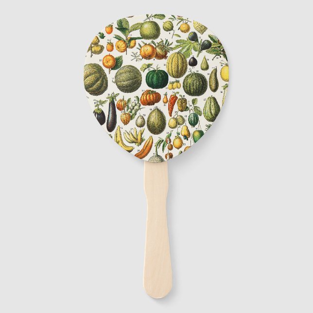Fruits and Vegetables  Ceramic Tile Hand Fan (Front)