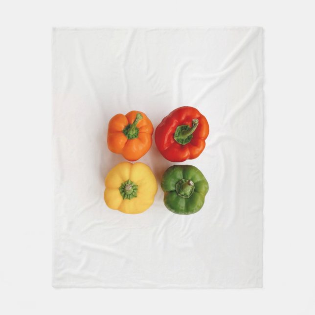 Fruits And Vegetables Fleece Blanket (Front)