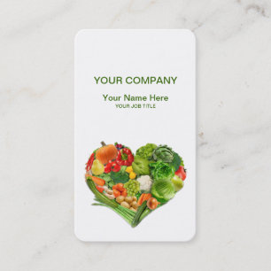 Fruits and Vegetables Heart Business Business Card