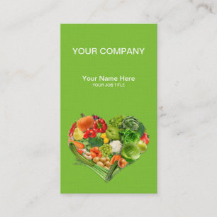 Fruits and Vegetables Heart Business Card