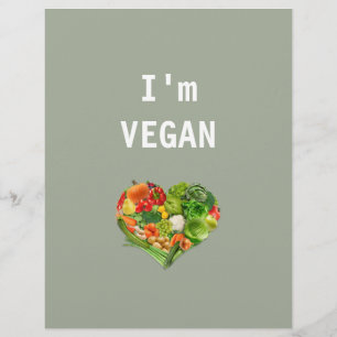 Fruits and Vegetables Heart - Vegan Flyer