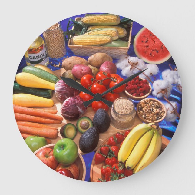 Fruits and vegetables large clock (Front)