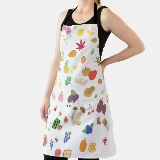 Fruits and Vegetables Print Apron (Insitu)