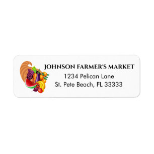 Fruits and Vegetables Produce Store Return Address Label