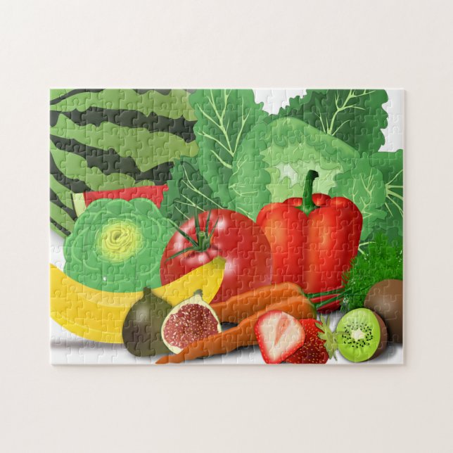 Fruits and Vegetables Puzzle (Horizontal)