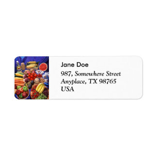 Fruits and vegetables return address label
