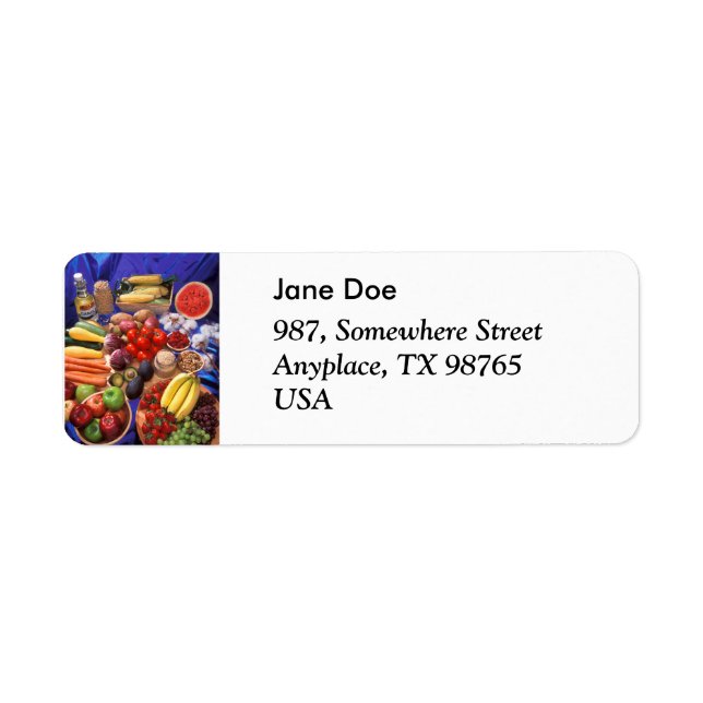 Fruits and vegetables return address label (Front)