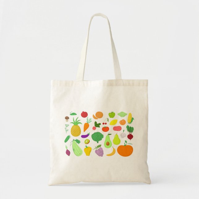 Fruits and Vegetables Tote Bag (Front)