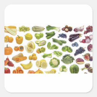 Fruits and Veggies! Square Sticker