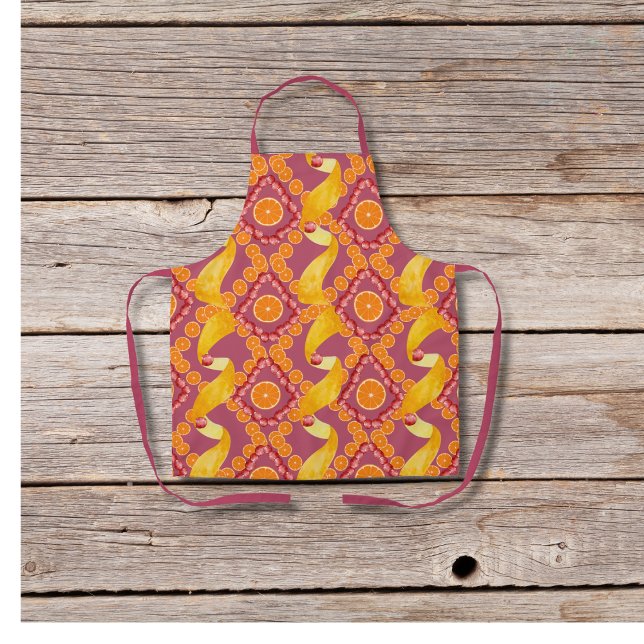 Fruits and zest rose pink apron (Creator Uploaded)