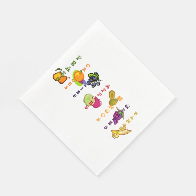 Fruits Apple Apples Fruit Design Napkin (Corner)