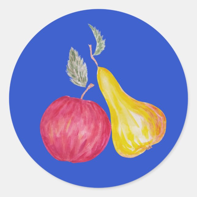 Fruits are healthy  classic round sticker (Front)