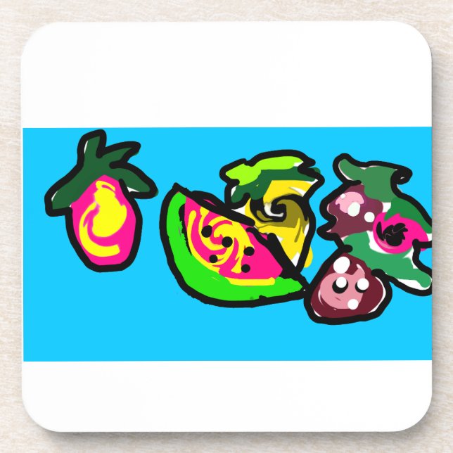 Fruits art fun  coaster (Front)