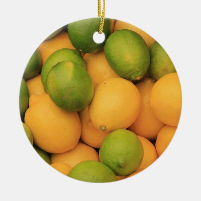 Fruits at a Provencal market Christmas ornament (Front)