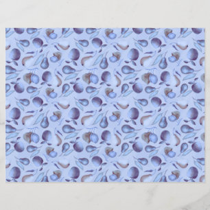Fruits blue Scrapbook paper