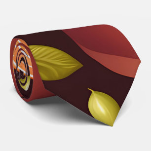 Fruits Brown Orange Colourful Pattern Tie