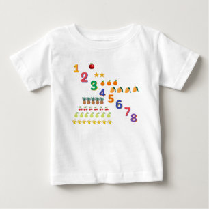 Fruits Counting Numbers Chart for Kids Baby T-Shirt