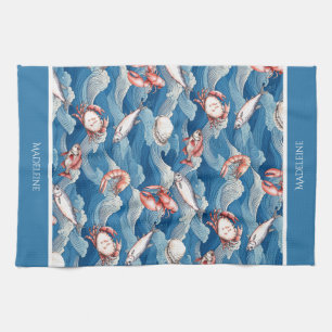 Fruits de Mer Personalised Tea Towel