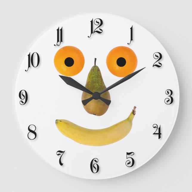 Fruits face large clock (Front)