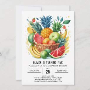 Fruits Fiesta Boho Birthday Invitation