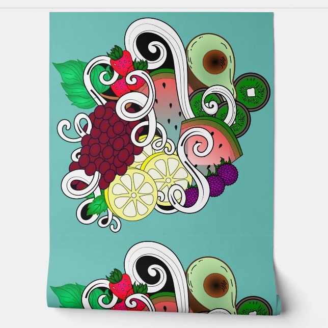 Fruits for your kitchen wallpaper (Unrolling)