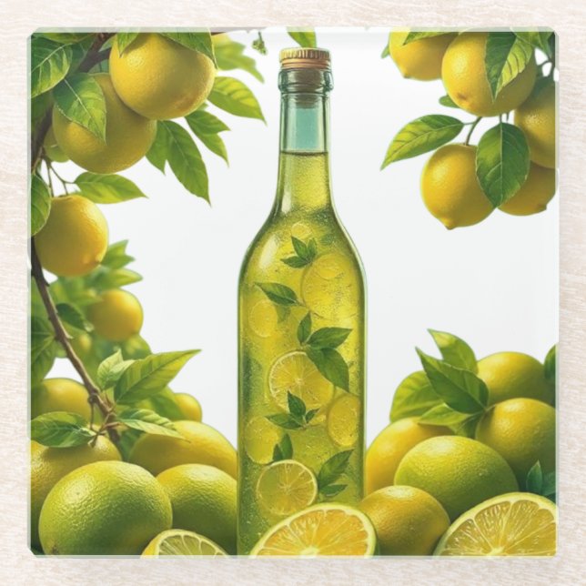 Fruits fusion  glass coaster (Front)