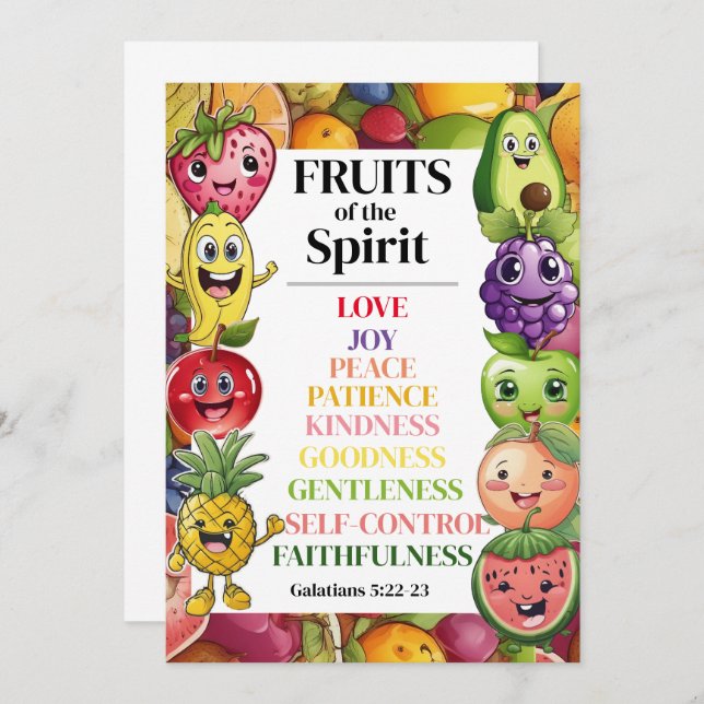Fruits of The Spirit Advice Card (Front/Back)