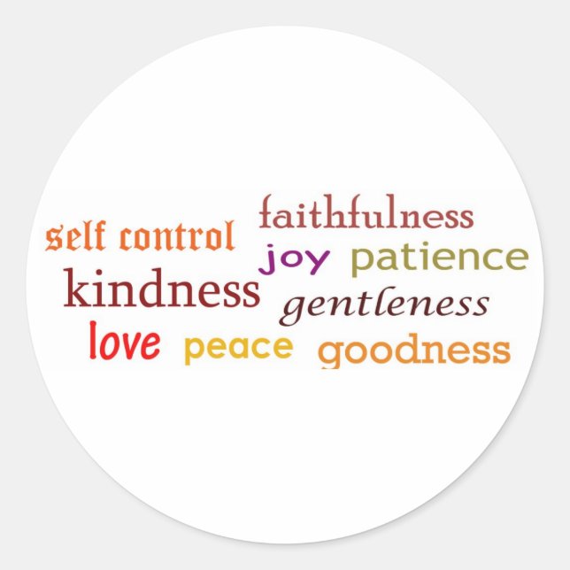 Fruits of the Spirit Classic Round Sticker (Front)