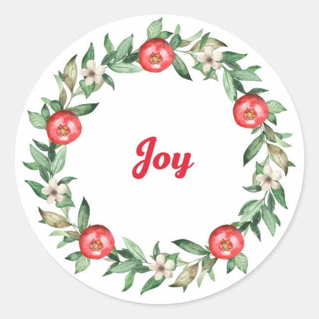 Fruits of the Spirit Pomegranate Stickers - Joy (Front)