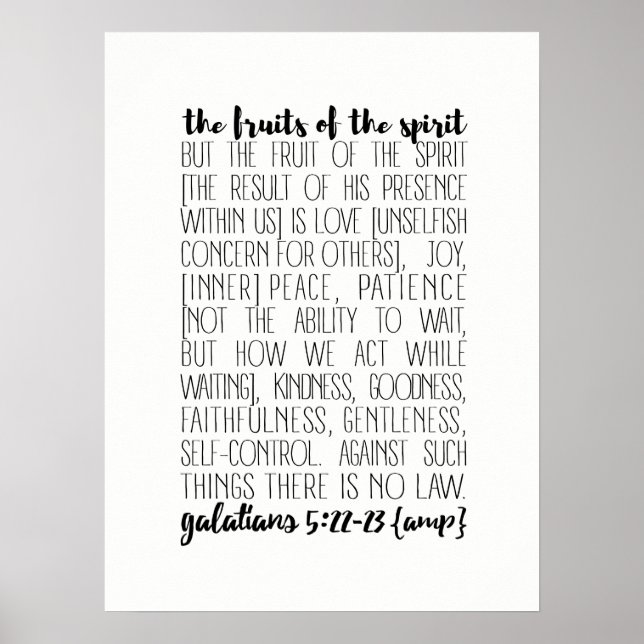 Fruits of the Spirit Poster (Front)