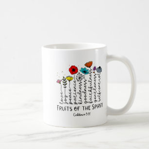 Fruits Of The Srit Galatians 5_22 Colorful Flowers Coffee Mug
